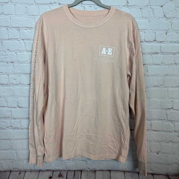 American Eagle Mens‎ Long Sleeve Pullover Standard Fit T-shirt, Sz M, GUC - Picture 1 of 7